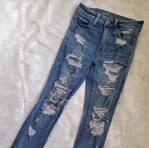 Very distressed American Eagle jeans size 6